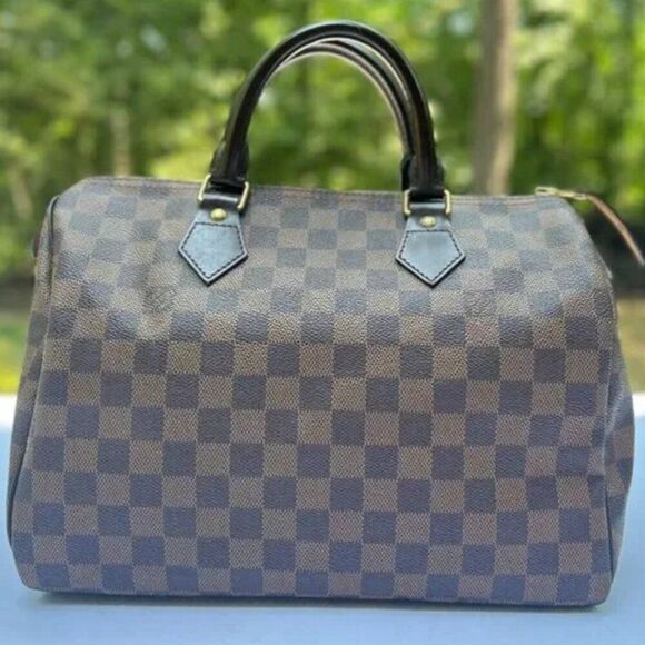 Louis Vuitton Damier Ebene Speedy 30 Satchel Handbag - Picture 1 of 13